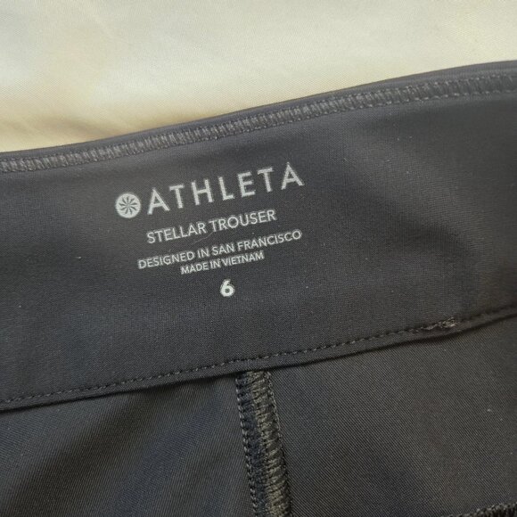 Athleta Women's Size 6 Stellar Trouser Pants Black - Picture 4 of 6